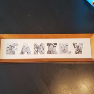 Oak Color FAMILY picture frame. Never been used